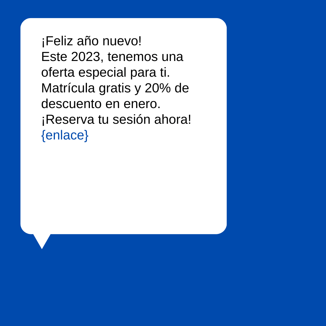 Ejemplo SMS marketing 2