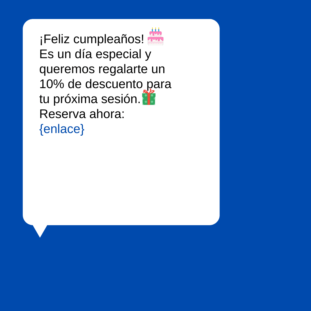 Ejemplo SMS marketing 1